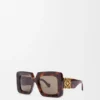 Beveled Square Maxi Anagram Sunglasses Beveled Square Maxi Anagram Sunglasses