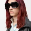 Beveled Square Maxi Anagram Sunglasses Beveled Square Maxi Anagram Sunglasses