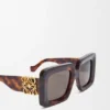 Beveled Square Maxi Anagram Sunglasses Beveled Square Maxi Anagram Sunglasses