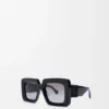 Beveled Square Maxi Anagram Sunglasses Beveled Square Maxi Anagram Sunglasses