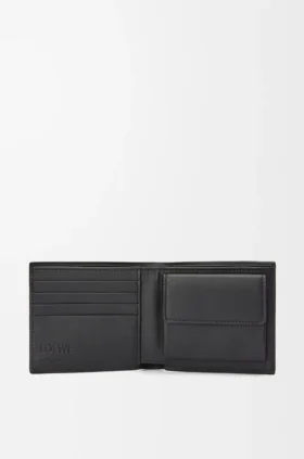 Bifold Coin Wallet in Soft Grained Calfskin