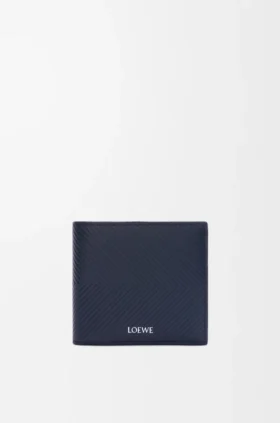 Bifold Coin Wallet in Textured Classic Calfskin
