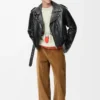 Biker Jacket in Nappa Lambskin