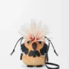 Bird Bag in Iraca Palm and Calfskin