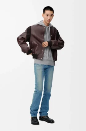 Bomber Jacket in Nappa Lambskin