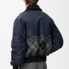 Bomber Jacket in Nylon and Wool Blend