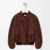 Bomber Jacket in Suede Goatskin Bomber Jacket in Suede Goatskin