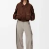 Bomber Jacket in Suede Goatskin Bomber Jacket in Suede Goatskin
