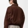 Bomber Jacket in Suede Goatskin Bomber Jacket in Suede Goatskin
