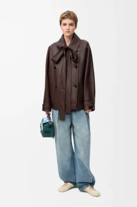 Bow Jacket in Nappa Lambskin