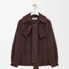 Bow Jacket in Suede Goatskin Bow Jacket in Suede Goatskin
