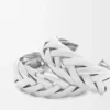Braided Hoop Earrings in Sterling Silver