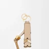 Braided Strap Keyring in Calfskin