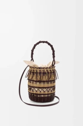 Bucket in Cord and Leather