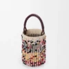 Bucket in Cord, Leather and Wool Bucket in Cord, Leather and Wool