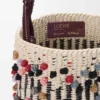 Bucket in Cord, Leather and Wool Bucket in Cord, Leather and Wool
