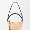 Cala Mini Bag in Classic Calfskin and Raffia