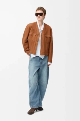 Cardigan in Shearling