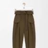 Cargo Trousers in Cotton and Silk