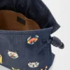 Cats Medium Flamenco Clutch in Embroidered Denim