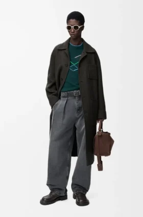 Coat in Wool and Silk