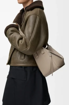 Compact Hammock Bag in Soft Grained Calfskin