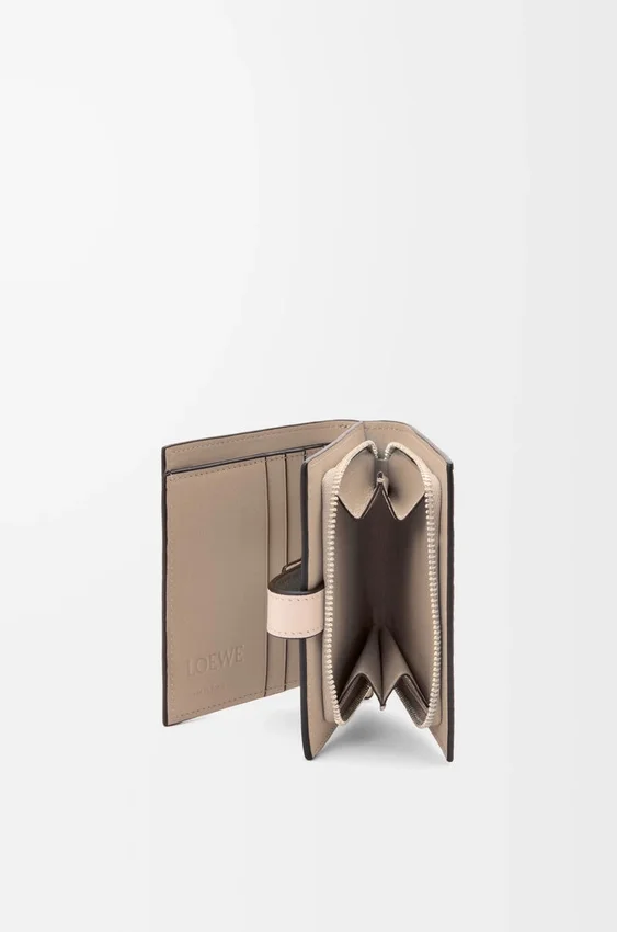Compact Zip Wallet in Soft Grained Calfskin Compact Zip Wallet in Soft Grained Calfskin