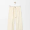 Cropped Belted Trousers in Cotton and Silk