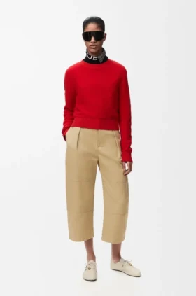 Cropped Trousers in Cotton Cropped Trousers in Cotton