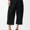 Cropped Trousers in Cotton and Silk