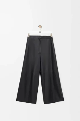 Cropped Trousers in Nappa Lambskin