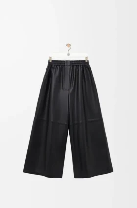 Cropped Trousers in Nappa Lambskin
