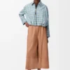 Cropped Trousers in Nappa Lambskin and Suede Goatskin