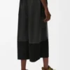 Cropped Trousers in Nappa Lambskin and Suede Goatskin