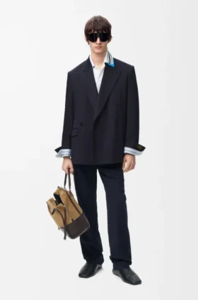 Double-Breasted Jacket in Wool Blend