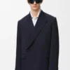 Double-Breasted Jacket in Wool Blend