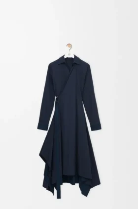Draped Dress in Cotton