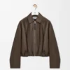 Draped Jacket in Nappa Calfskin Draped Jacket in Nappa Calfskin