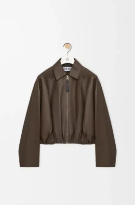 Draped Jacket in Nappa Calfskin