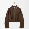 Draped Jacket in Nappa Lambskin