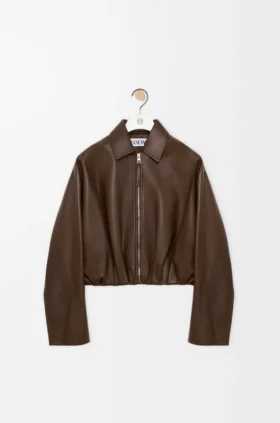 Draped Jacket in Nappa Lambskin Draped Jacket in Nappa Lambskin