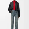 Draped Jacket in Nappa Lambskin