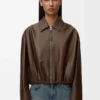Draped Jacket in Nappa Lambskin