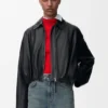 Draped Jacket in Nappa Lambskin