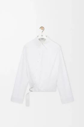 Draped Shirt in Cotton