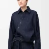 Draped Shirt in Denim Draped Shirt in Denim