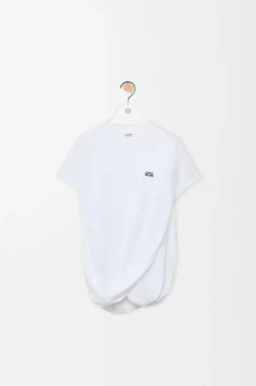 Draped T-Shirt in Cotton