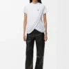 Draped T-Shirt in Cotton