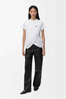 Draped T-Shirt in Cotton