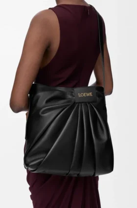 Draped Tote in Mellow Nappa Lambskin